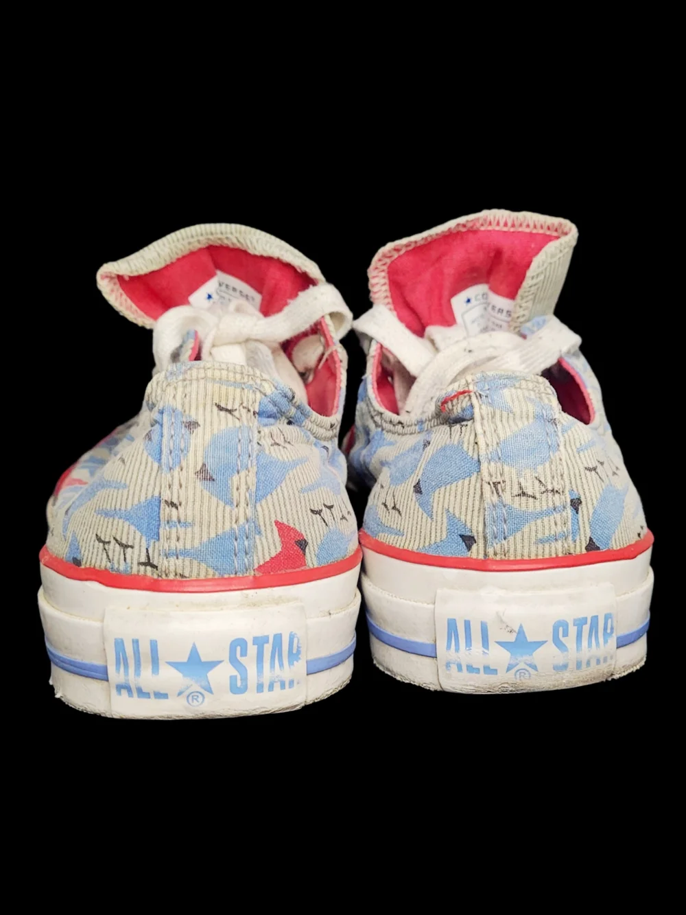 Rare Converse All Star Low Top Cardinal Bluejays Striped Baseball Sneakers - Picture 4 of 7